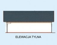 Elewacja projektu G321 garaż dwustanowiskowy z pomieszczeniem gospodarczym i altaną - 2
