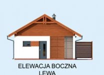 Elewacja projektu G321 garaż dwustanowiskowy z pomieszczeniem gospodarczym i altaną - 3