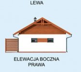 Elewacja projektu G321 garaż dwustanowiskowy z pomieszczeniem gospodarczym i altaną - 4