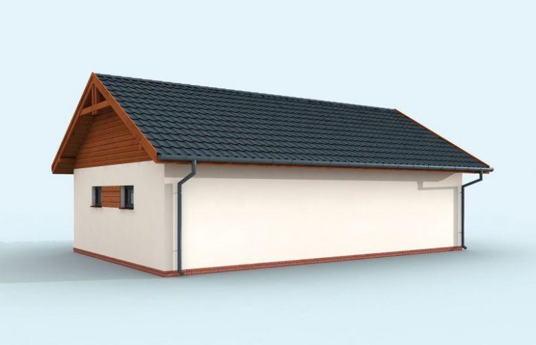 Projekt budynku gospodarczego G321 garaż dwustanowiskowy z pomieszczeniem gospodarczym i altaną