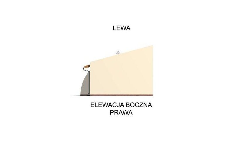 Projekt garażu G40 szkielet drewniany - elewacja 4