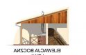 Projekt garażu G40 szkielet drewniany - elewacja 3