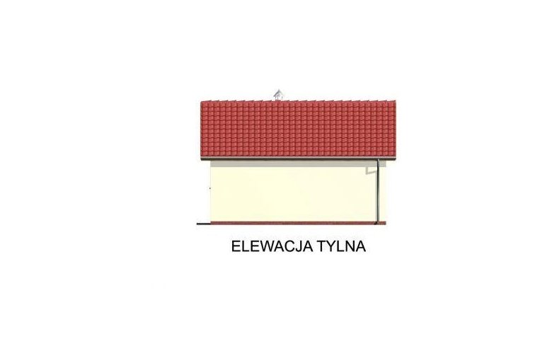 Projekt garażu G41 szkielet drewniany - elewacja 2