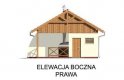 Projekt garażu G41 szkielet drewniany - elewacja 4