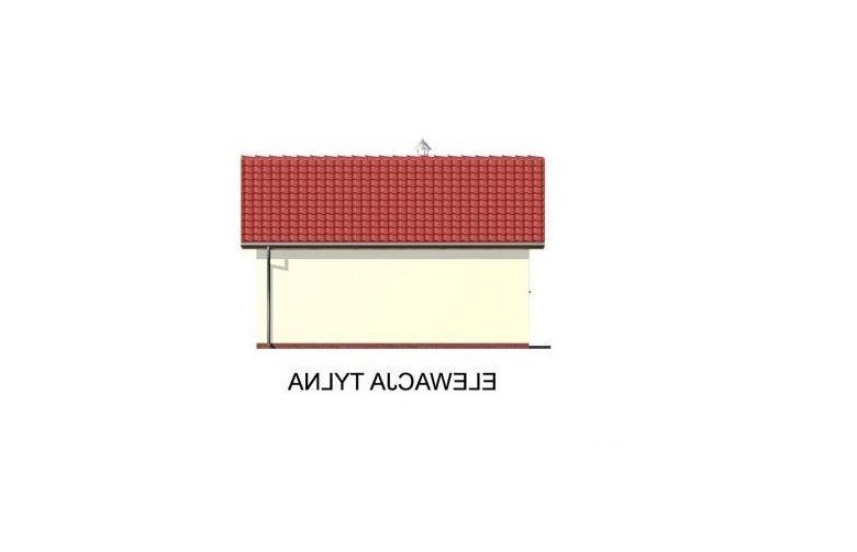 Projekt garażu G41 szkielet drewniany - elewacja 2