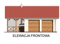 Elewacja projektu G42 szkielet drewniany - 1