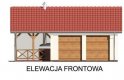 Projekt garażu G42 szkielet drewniany - elewacja 1