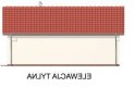 Projekt garażu G42 szkielet drewniany - elewacja 2