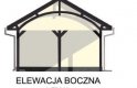 Projekt budynku gospodarczego G48 szkielet drewniany, wiata garażowa - elewacja 2