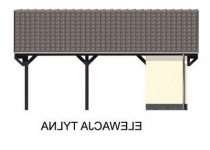 Elewacja projektu G48 szkielet drewniany, wiata garażowa - 3 - wersja lustrzana