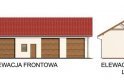 Projekt budynku gospodarczego G49 garaż czterostanowiskowy, szkielet drewniany - elewacja 1