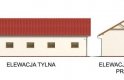 Projekt budynku gospodarczego G49 garaż czterostanowiskowy, szkielet drewniany - elewacja 2