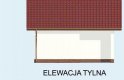Projekt garażu G73 szkielet drewniany garaż jednostanowiskowy z pomieszczeniem gospodarczym - elewacja 2