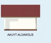 Elewacja projektu G73 szkielet drewniany garaż jednostanowiskowy z pomieszczeniem gospodarczym - 2 - wersja lustrzana