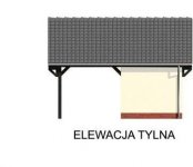 Elewacja projektu G47 szkielet drewniany, wiata garażowa - 2