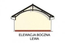 Elewacja projektu G47 szkielet drewniany, wiata garażowa - 3