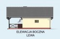 Projekt garażu G57 szkielet drewniany - elewacja 3