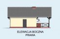 Projekt garażu G57 szkielet drewniany - elewacja 4