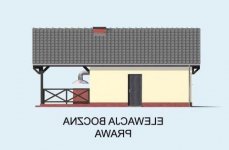 Elewacja projektu Budynek gospodarczy G57  - 4 - wersja lustrzana