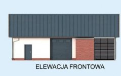 Elewacja projektu G323 garaż jednostanowiskowy z wiatą - 1