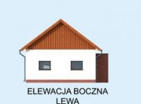 Elewacja projektu G323 garaż jednostanowiskowy z wiatą - 3