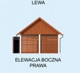 Elewacja projektu G323 garaż jednostanowiskowy z wiatą - 4