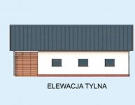 Elewacja projektu G323 garaż jednostanowiskowy z wiatą - 2