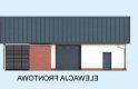 Projekt budynku gospodarczego G323 garaż jednostanowiskowy z wiatą - elewacja 1
