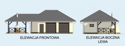 Elewacja projektu G54 szkielet drewniany - 1