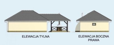 Elewacja projektu G54 szkielet drewniany - 2