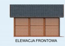 Elewacja projektu W2 Wiata garażowa jednostanowiskowa - 1