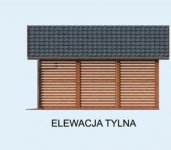 Elewacja projektu W2 Wiata garażowa jednostanowiskowa - 2