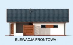 Elewacja projektu G324 garaż dwustanowiskowy z pomieszczeniem gospodarczym - 1