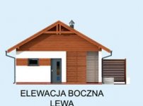 Elewacja projektu G324 garaż dwustanowiskowy z pomieszczeniem gospodarczym - 3