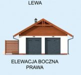 Elewacja projektu G324 garaż dwustanowiskowy z pomieszczeniem gospodarczym - 4