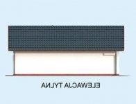 Elewacja projektu G324 garaż dwustanowiskowy z pomieszczeniem gospodarczym - 2 - wersja lustrzana