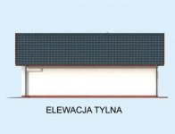 Elewacja projektu G324 garaż dwustanowiskowy z pomieszczeniem gospodarczym - 2