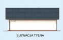 Projekt budynku gospodarczego G324 garaż dwustanowiskowy z pomieszczeniem gospodarczym - elewacja 2