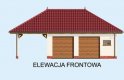 Projekt garażu G179 szkielet drewniany - elewacja 1