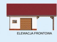 Elewacja projektu G176 Szkielet drewniany - 1