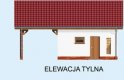 Projekt garażu G176 Szkielet drewniany - elewacja 2