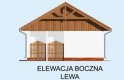 Projekt garażu G176 Szkielet drewniany - elewacja 3