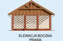 Projekt garażu G176 Szkielet drewniany - elewacja 4