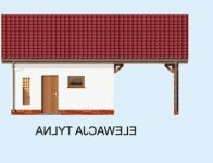 Elewacja projektu G176 Szkielet drewniany - 2 - wersja lustrzana