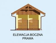 Elewacja projektu G180 szkielet drewniany budynek gospodarczy - 4