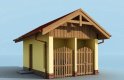 Projekt budynku gospodarczego G180 szkielet drewniany budynek gospodarczy - wizualizacja 1
