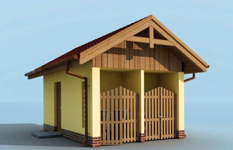 Projekt budynku gospodarczego G180 szkielet drewniany budynek gospodarczy