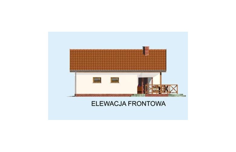 Projekt garażu G188 szkielet drewniany - elewacja 1