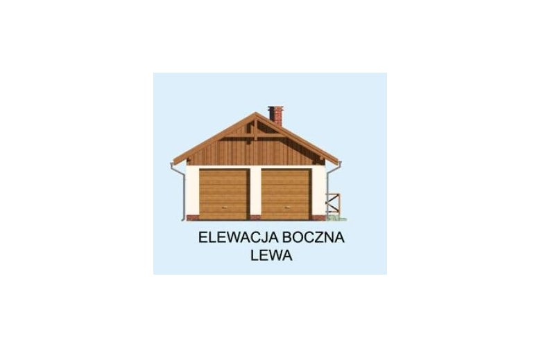 Projekt budynku gospodarczego G188 szkielet drewniany - elewacja 3