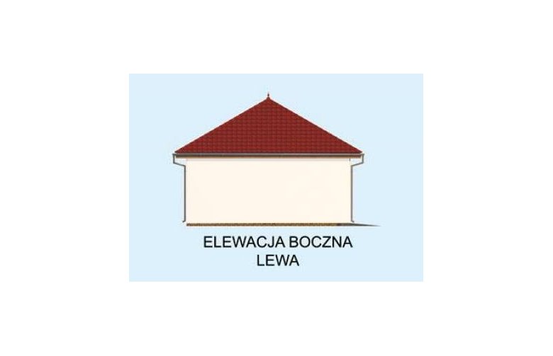 Projekt garażu G199 szkielet drewniany - elewacja 3